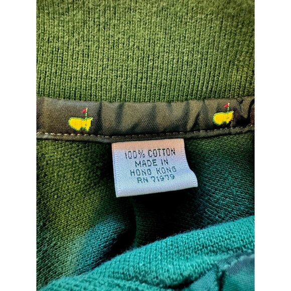 Augusta National Golf Shop Size Large Slazenger Green Masters Polo - Picture 5 of 7